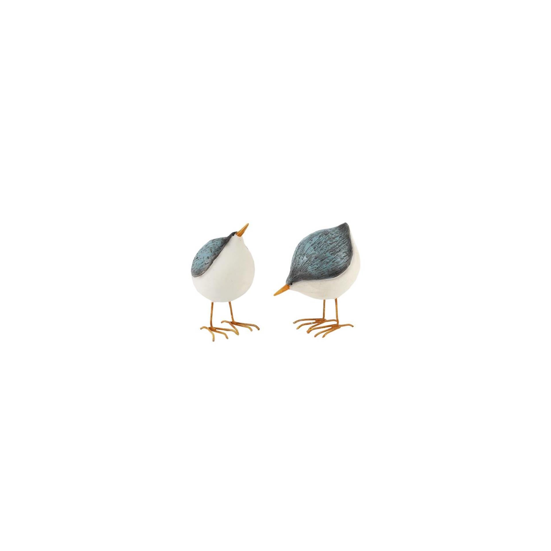 Figur Vogel rund klein 2 Esel 7x5,5x9cm
