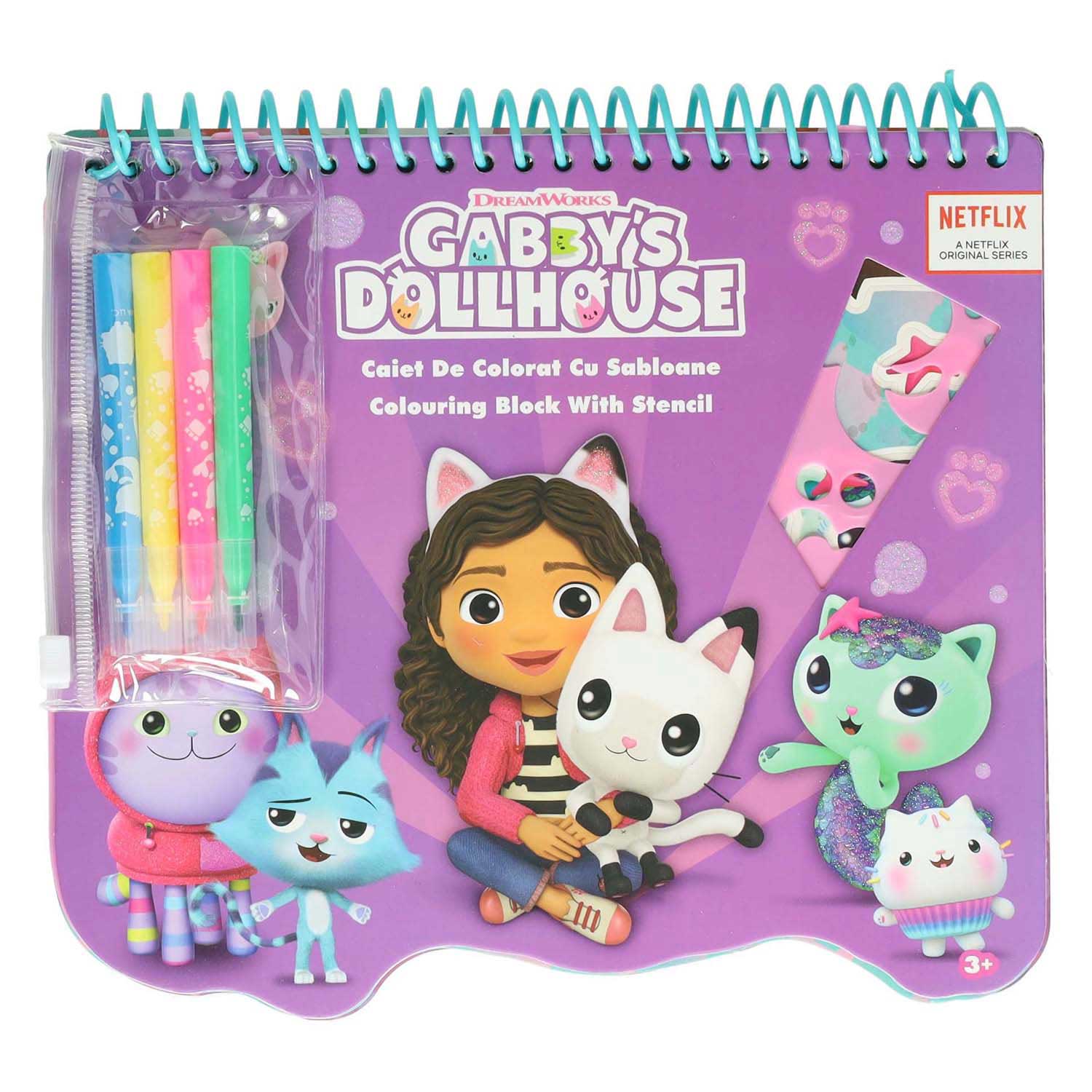 Gabbys Puppenhaus -Farbblock mit Markierungen und Vorlagen