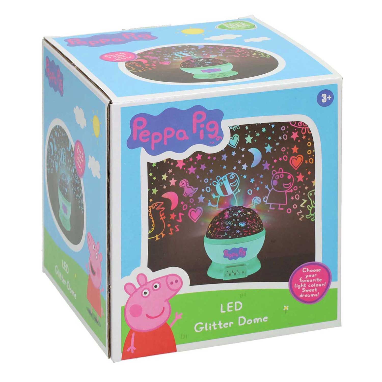 Peppa Schwein LED-Lampe Glitzerkuppel