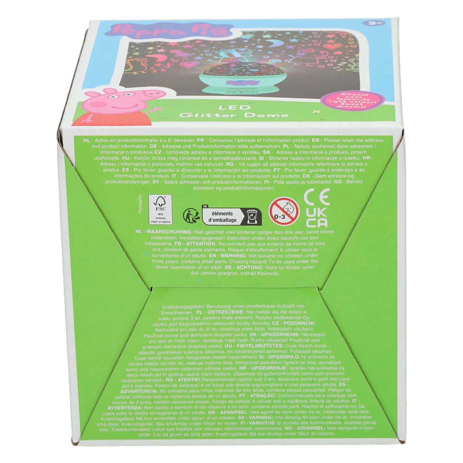 Peppa Schwein LED-Lampe Glitzerkuppel