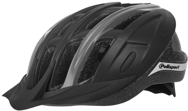 PolispGoudt ride in Fahrradhelm m 54-58cm schwarz grau