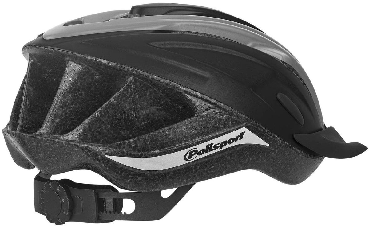 PolispGoudt ride in Fahrradhelm m 54-58cm schwarz grau