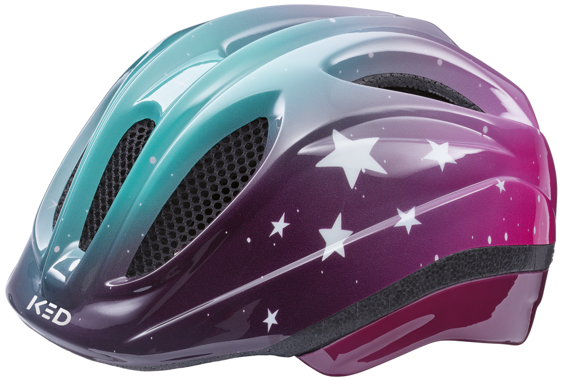 Ked Fahrradhelm Meggy II Trend M (52-58 cm) Sterne Pink Aqua Glossy