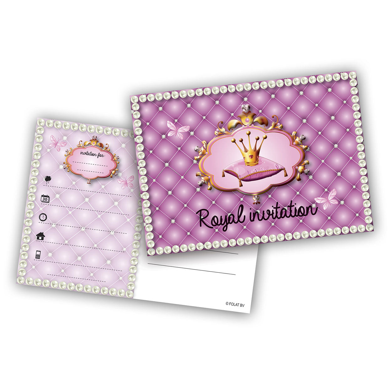 Prinzessin -Einladungen, 6st.