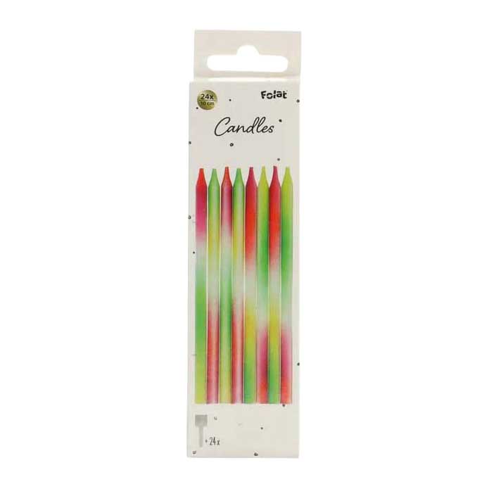 Folat bv Kerzen Neon Delight - 24 Stk.
