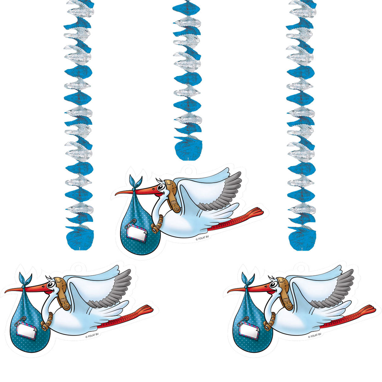 Folat BV Blue Hanging Decoration, 3..