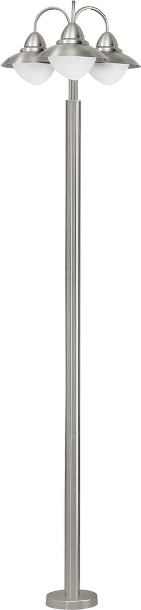 Eglo Sidney - Außenbeleuchtung - Gartenmast - 3 Lichter - Edelstahl - Weiß