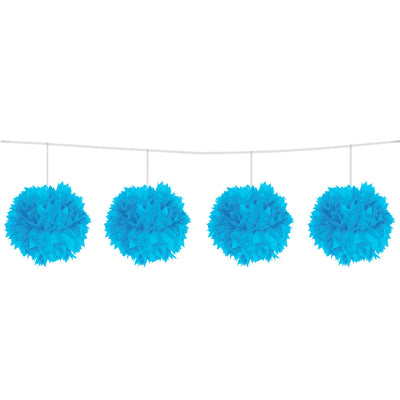 Blauer Pompom Slinger