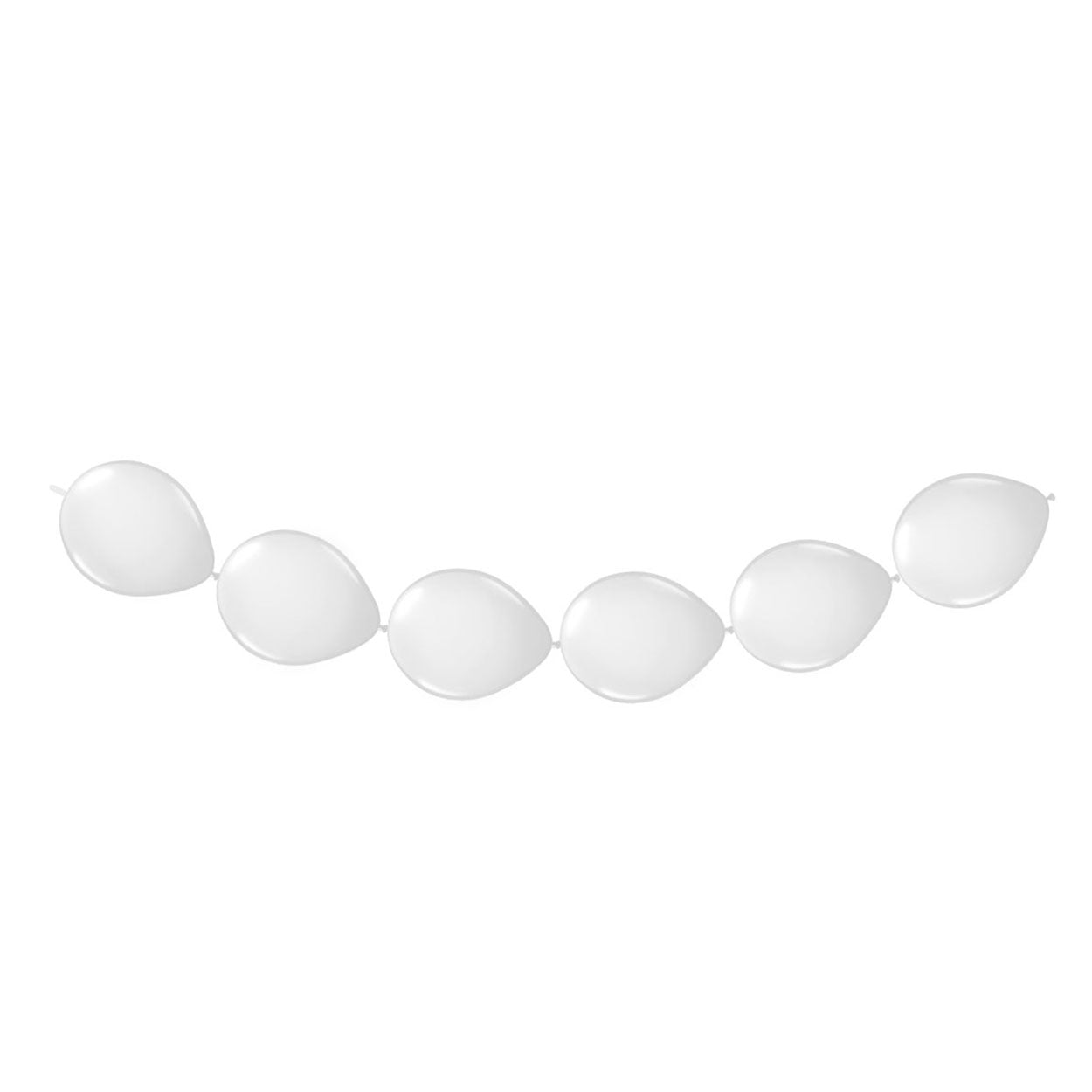 Weiße Knopfballons, 8st.