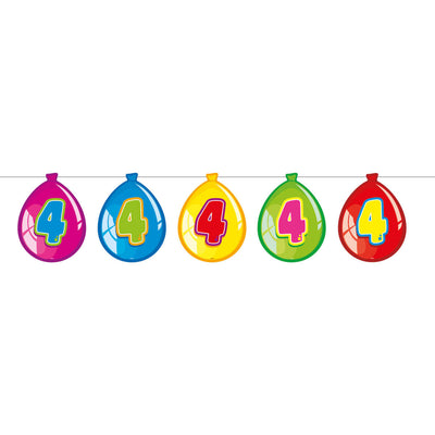 Flag -Linienballons 4 Jahre, 10mtr.