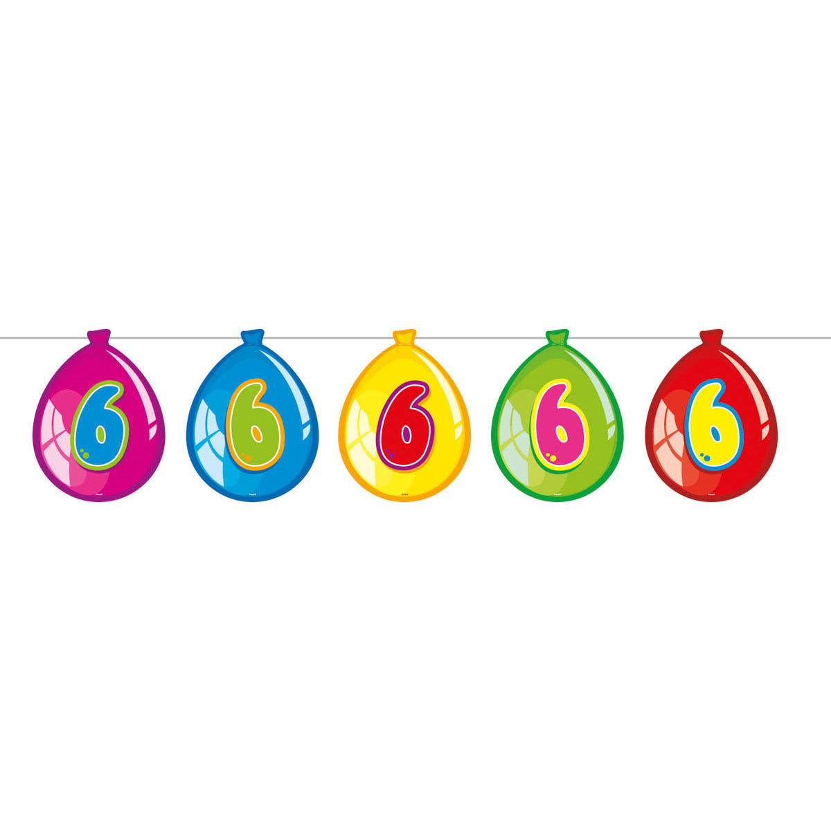 Flag -Linie Luftballons 6 Jahre, 10mtr.