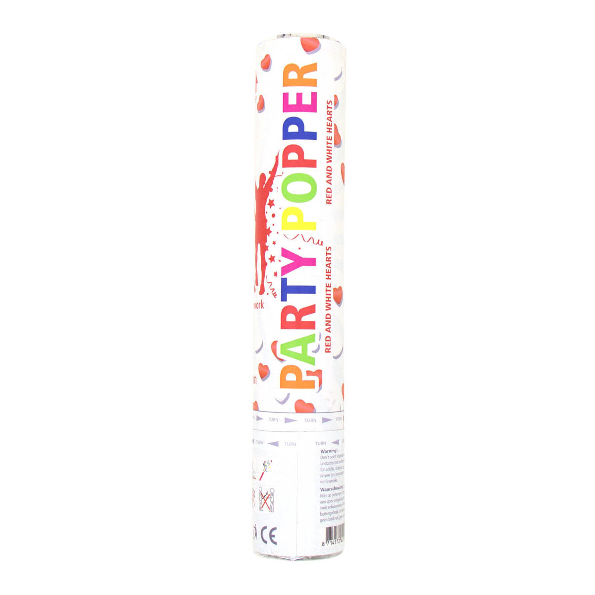 Party Popper Hartjes, 28 cm