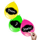 Beschreibbare Luftballons Neon, 6st.