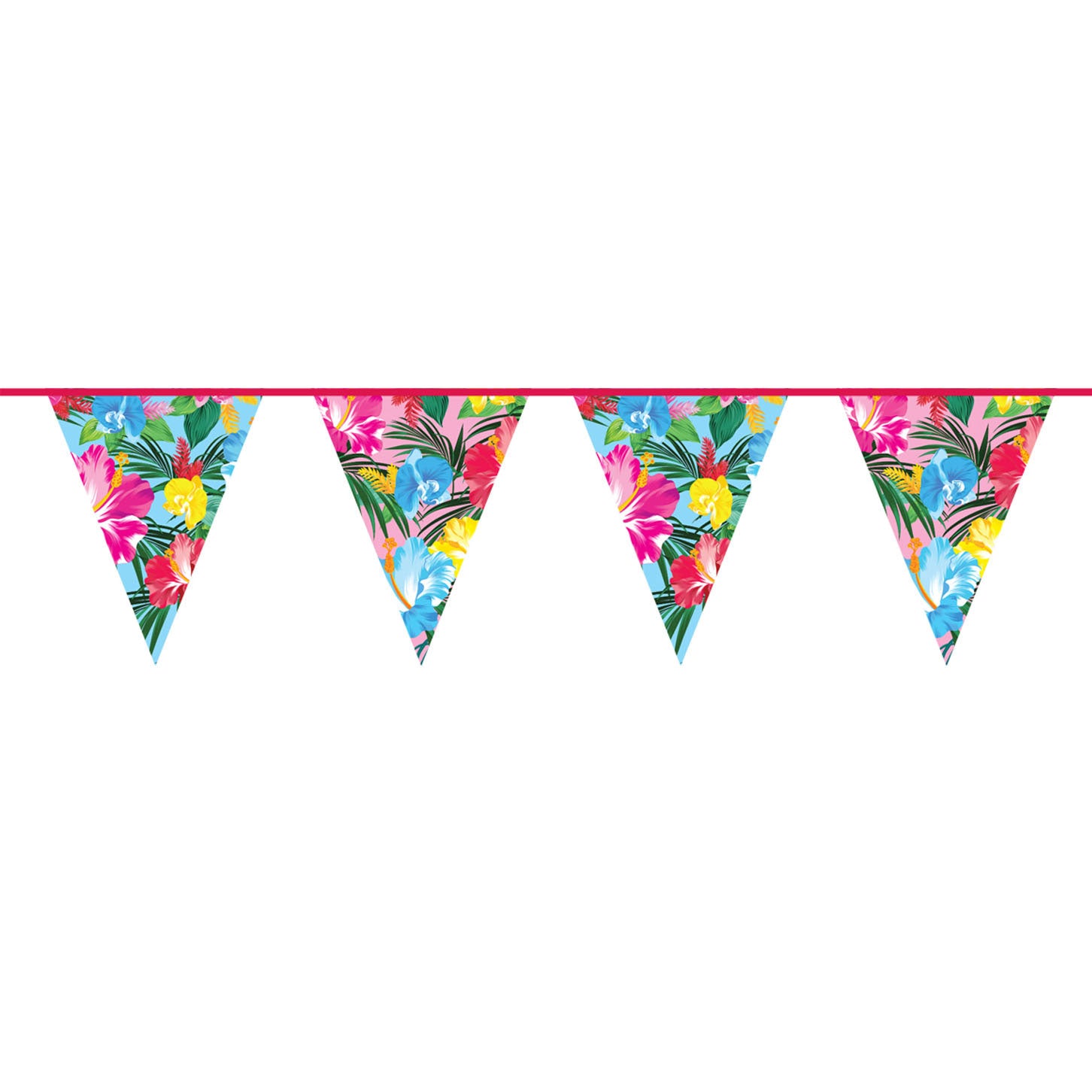 Flag -Linie tropische Blüten, 10mtr.