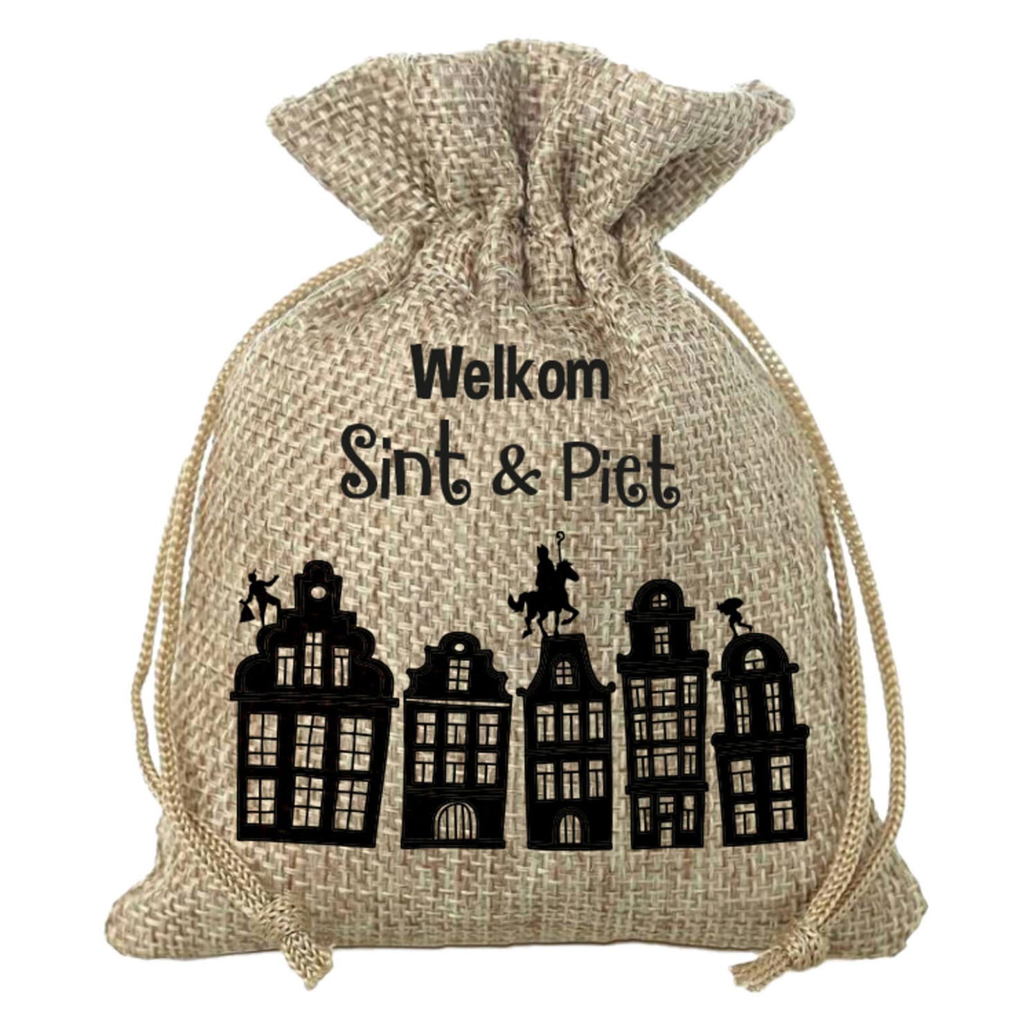 Jute Geschenktüte - Willkommen Sint Piet