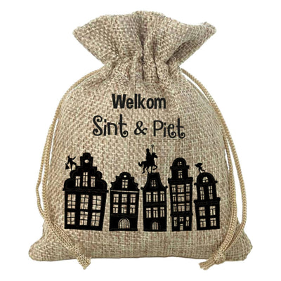 Jute Geschenktüte - Willkommen Sint Piet