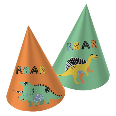 Paper Party Hüte Dino Roars, 6st.