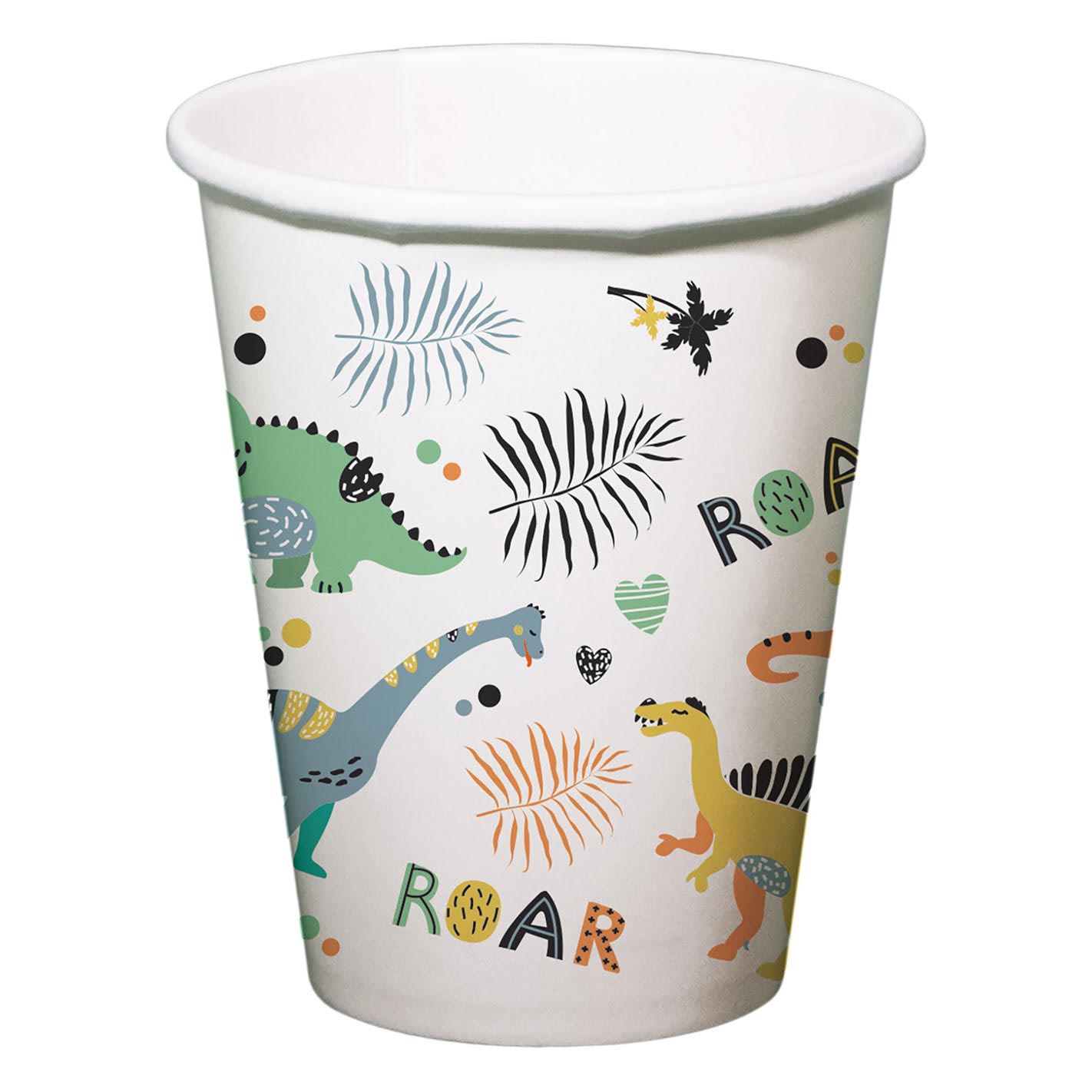 Pappbecher Dino Roars 250ml, 6st.