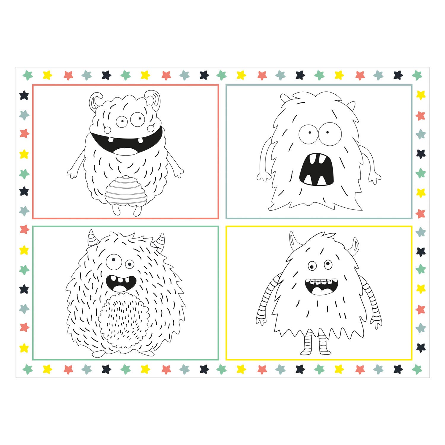 Folat BV Malvorlagen Placemat Monster Bash, 6st.