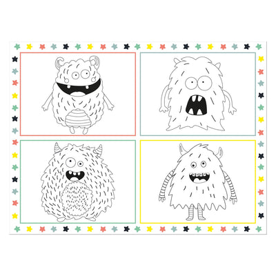Folat BV Malvorlagen Placemat Monster Bash, 6st.
