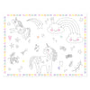 Colorable Slacemats Einhörner Regenbogen, 6st.