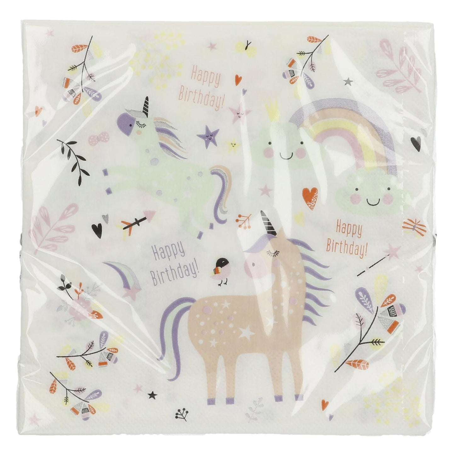 Servietten Unicorns Regenbogen, 20st.