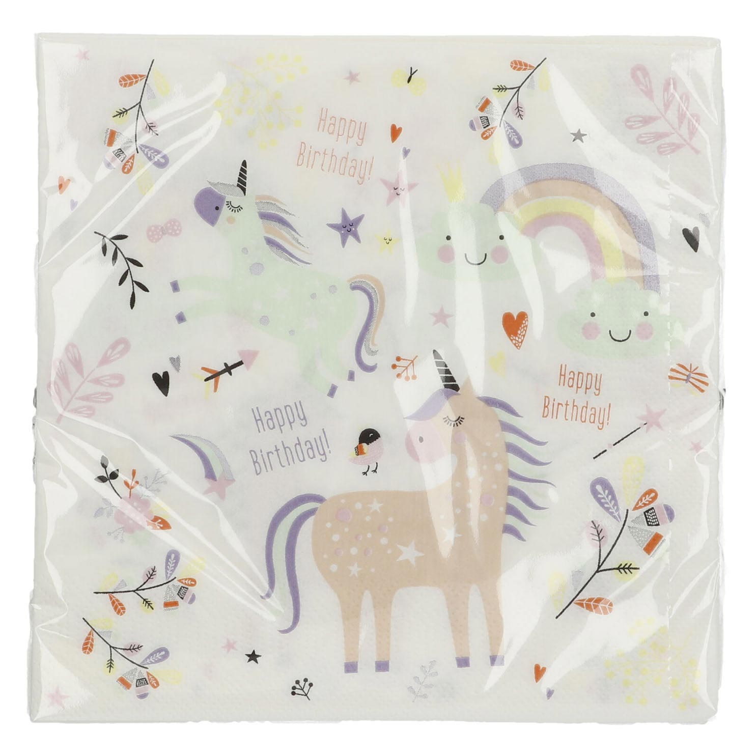 Servietten Unicorns Regenbogen, 20st.
