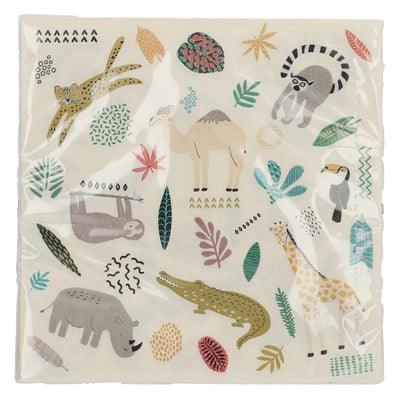Servietten Wild Dieren 20st.