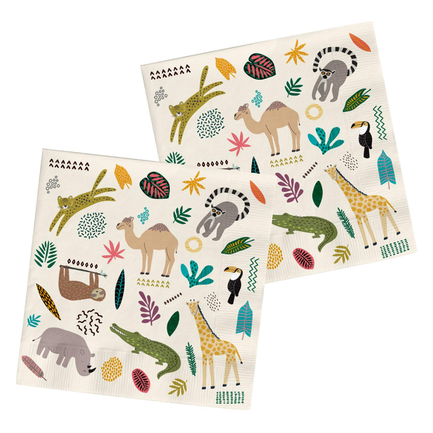 Servietten Wild Dieren 20st.