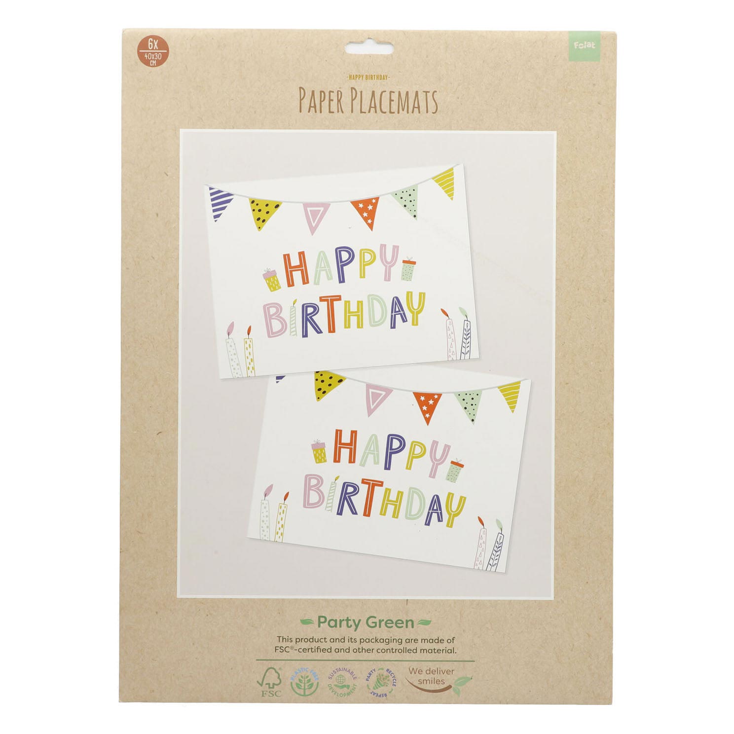 Folat BV Paper -Tischematen Party 6st.