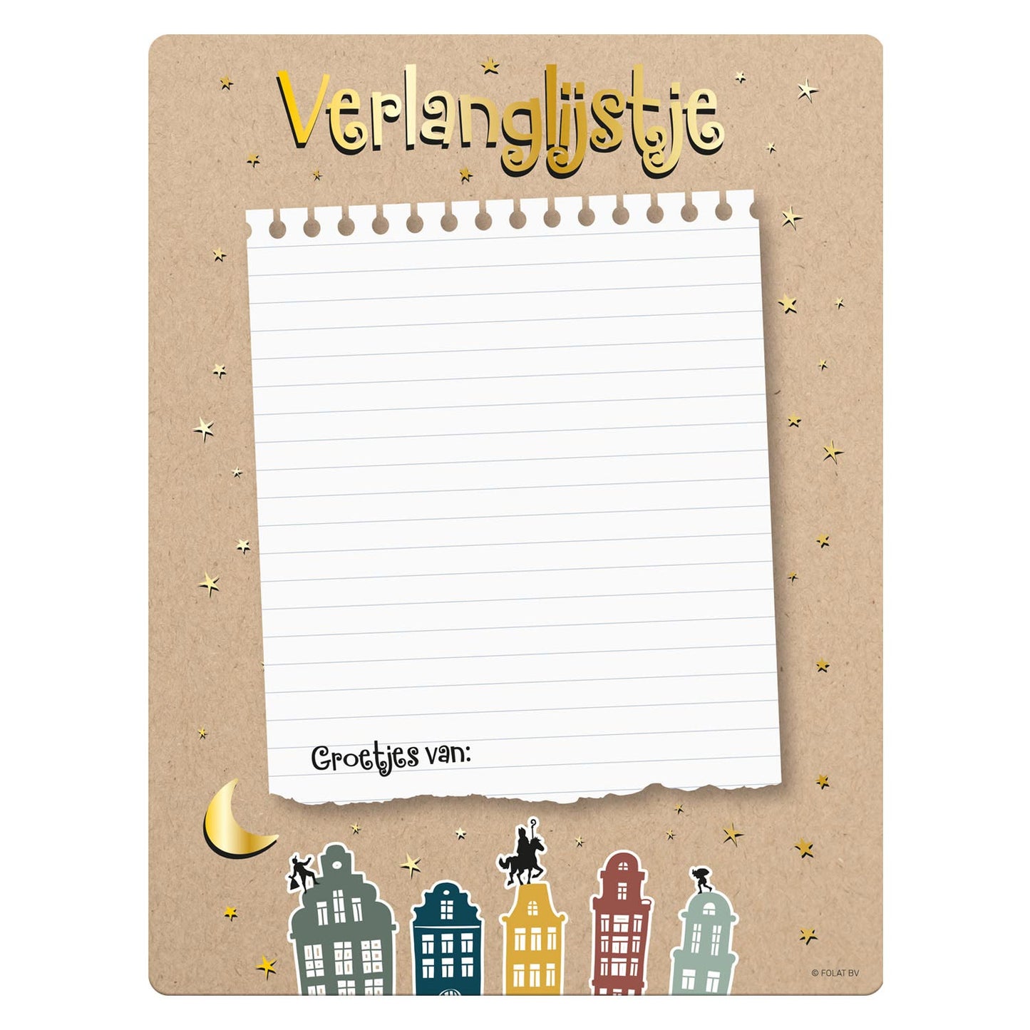 Sinterklaas -Wunschliste, 4st.