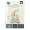 Stehende Folienballon freudiger Party Nummer 6 -72 cm