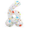 Stehende Folienballon freudiger Party Nummer 6 -72 cm