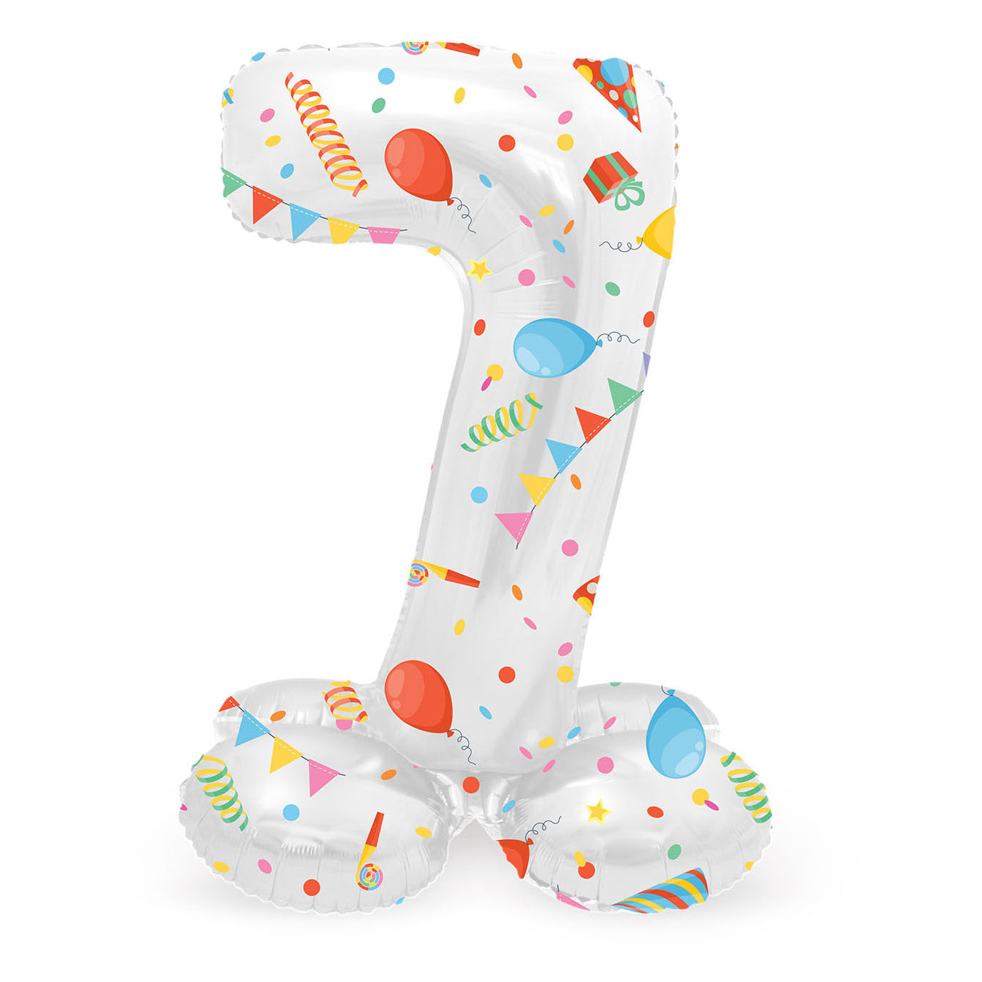 Stehfolie Ballon freudiger Party Nummer 7 -72 cm