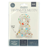Stehende Folienballon freudiger Party Nummer 8-72 cm - afbeelding 2
