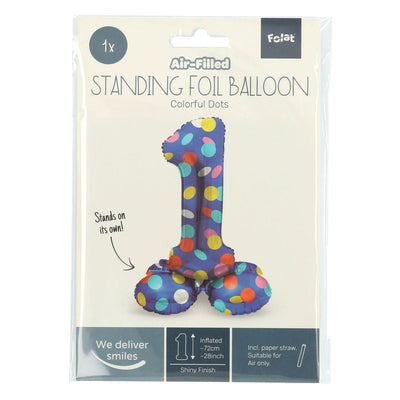 Folat BV stehende Folienballon farbenfrohe Punkte Abbildung 1 72 cm