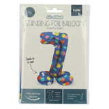 Stehende Folienballon farbenfrohe Punkte Abbildung 7 - 72 cm - afbeelding 2