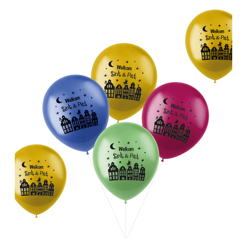 Folat BV -Luftballons Willkommen Sint Piet, 6st.
