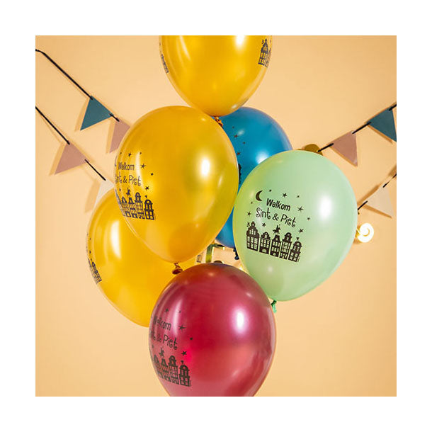 Folat BV -Luftballons Willkommen Sint Piet, 6st.