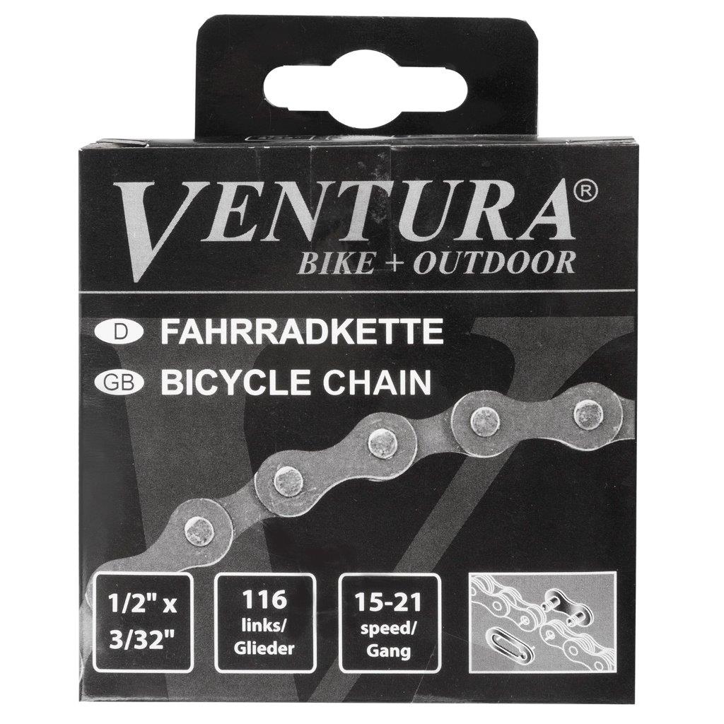 Ventura Kette FD1002A - 6 7sp - 1 2 x 3 32 - 116 Glieder - grau