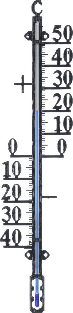 Nature - Profilthermometer - für drinnen und draußen - Metall - Schwarz