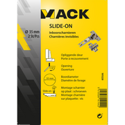 Mack 1015220 – 2 gebohrte Scharniere gleiten auf 35 mm 110°-Aufputztür | 10 Stück - afbeelding 2