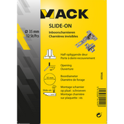 Mack 1015223 – 12 gebohrte Scharniere gleiten auf 35 mm 110° halbaufliegender Tür | 5 Stück - afbeelding 2