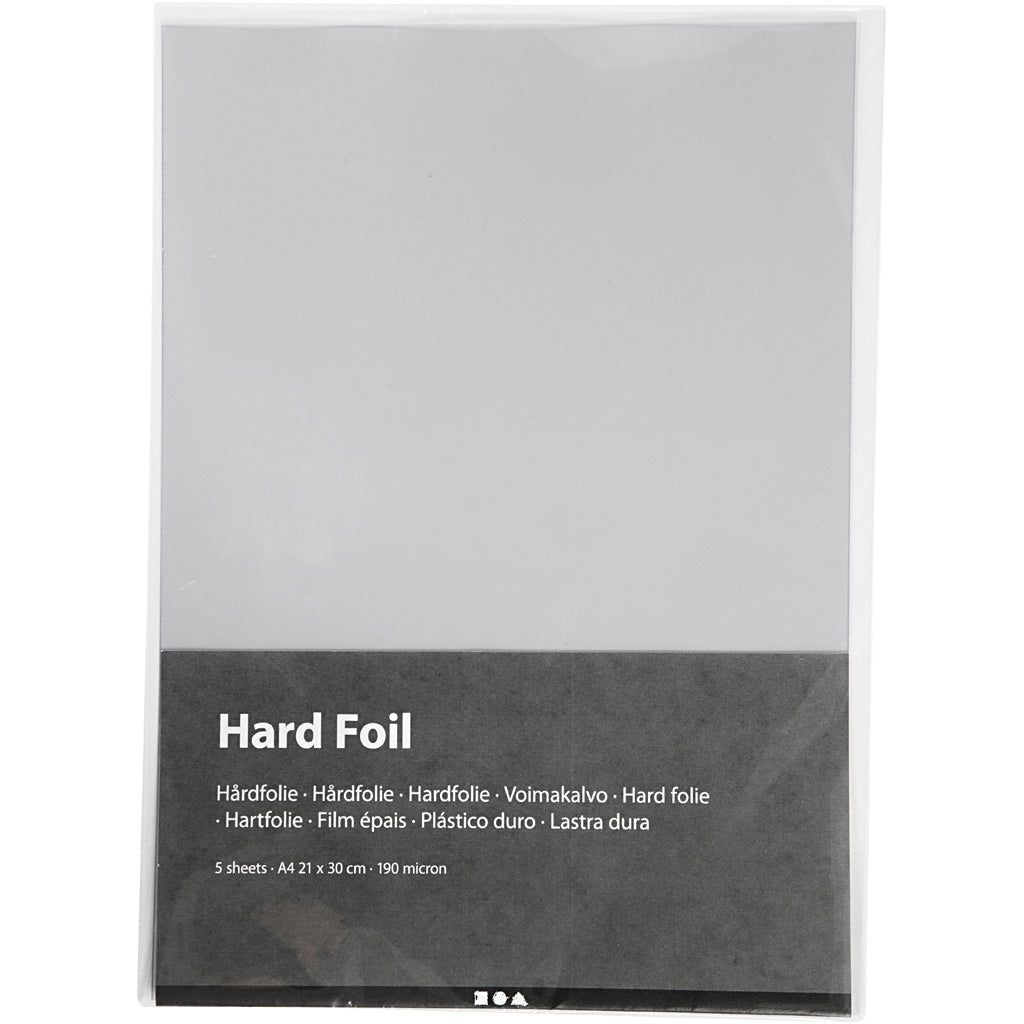 Creativ Company Hartfolie, A4, Blatt 210x297 mm, Stärke 190 my, 5 Blatt 1 Karton