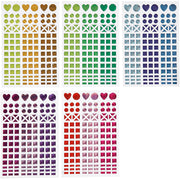 Creativ Company Mosaikaufkleber, D 8-14 mm, Blatt 11x16,5 cm, verschiedene Farben, 10 Blatt 1 Box - afbeelding 1