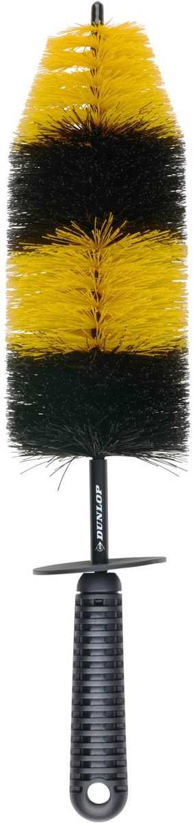 Dunlop Felgenbürste 46 x 9,5 cm – Kantenbürste für Felgen und Autoräder – Schwarz und Gelb