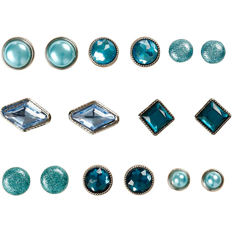 Vivi Gade Deco Brads, Größe 8-18 mm, blau, 16 Stück 1 Box
