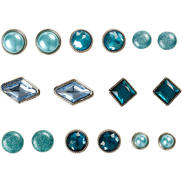 Vivi Gade Deco Brads, Größe 8-18 mm, blau, 16 Stück 1 Box