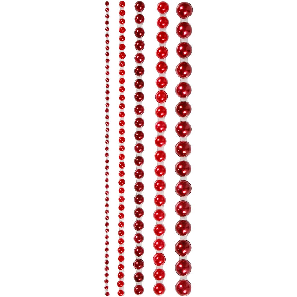 Vivi Gade Halbstabperlen, Größe 2–8 mm, rot, 140 Stück 1 Box