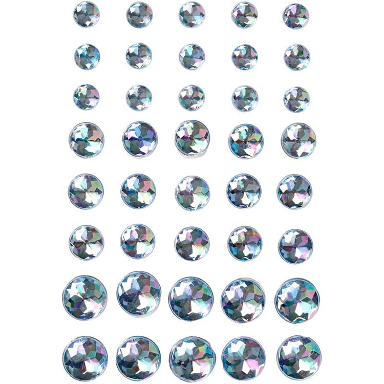 Vivi Gade Strasssteine, Größe 6+8+10 mm, blau, 40 Stück 1 Box